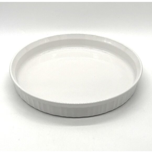 Vintage Corning Ware FRENCH WHITE F-3-B Round Quiche Pie Tart Baking Dish 10.5" - Picture 1 of 4